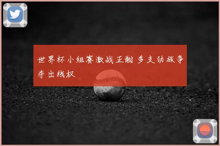 世界杯小组赛激战正酣 多支劲旅争夺出线权